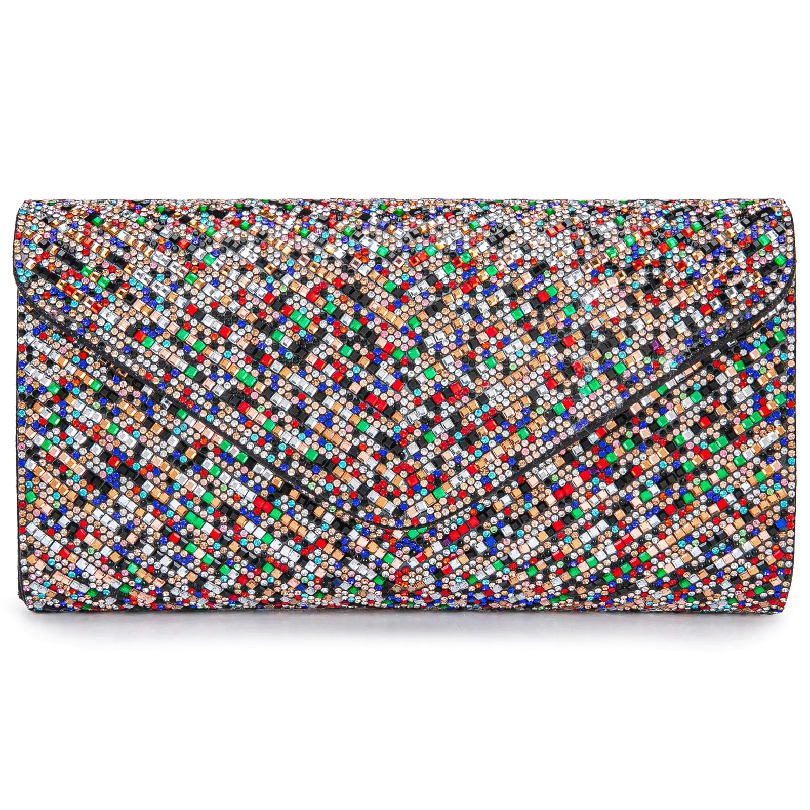 Rhinestone Envelope Clutch Handbag